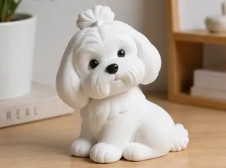 马尔济斯犬狗狗摆件