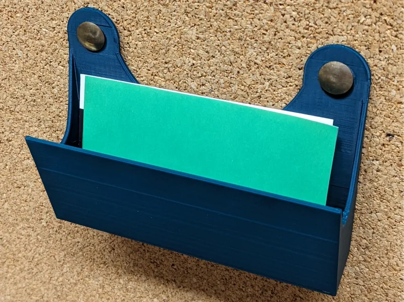 Business Card Holder for Cork Bulletin Board