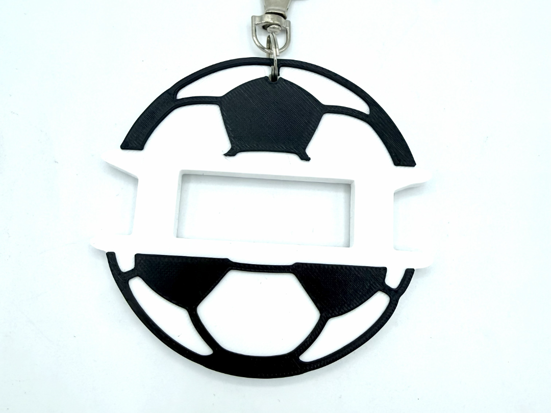 Soccer: Hair Tie Holder Bag Tag - 1