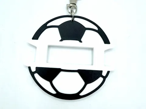 Accesorio para sujetar ligas de cabello: Soccer: Hair Tie Holder Bag Tag — referencia de MakerWorld