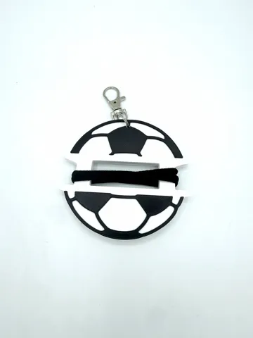 Accesorio para sujetar ligas de cabello: Soccer: Hair Tie Holder Bag Tag — vista de referencia 4
