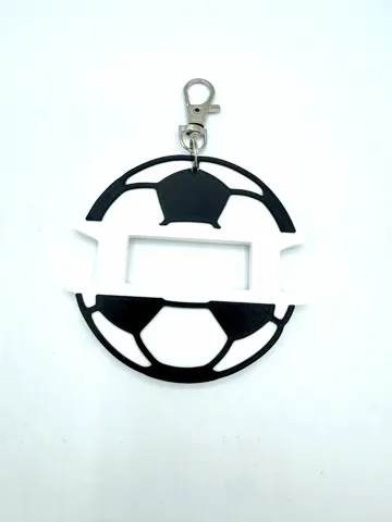 Accesorio para sujetar ligas de cabello: Soccer: Hair Tie Holder Bag Tag — vista de referencia 2