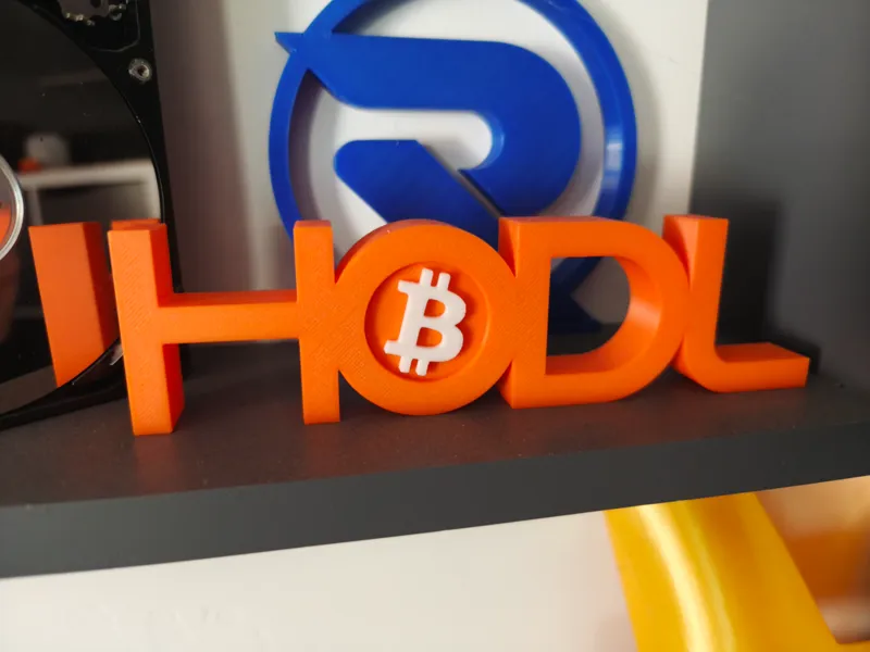 Just a Hodl Sign with Bitcoin Logo