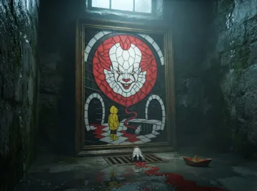 Cuadro decorativo en 3D: Pennywise Stained Glass – IT Horror Wall Art — vista de referencia 5