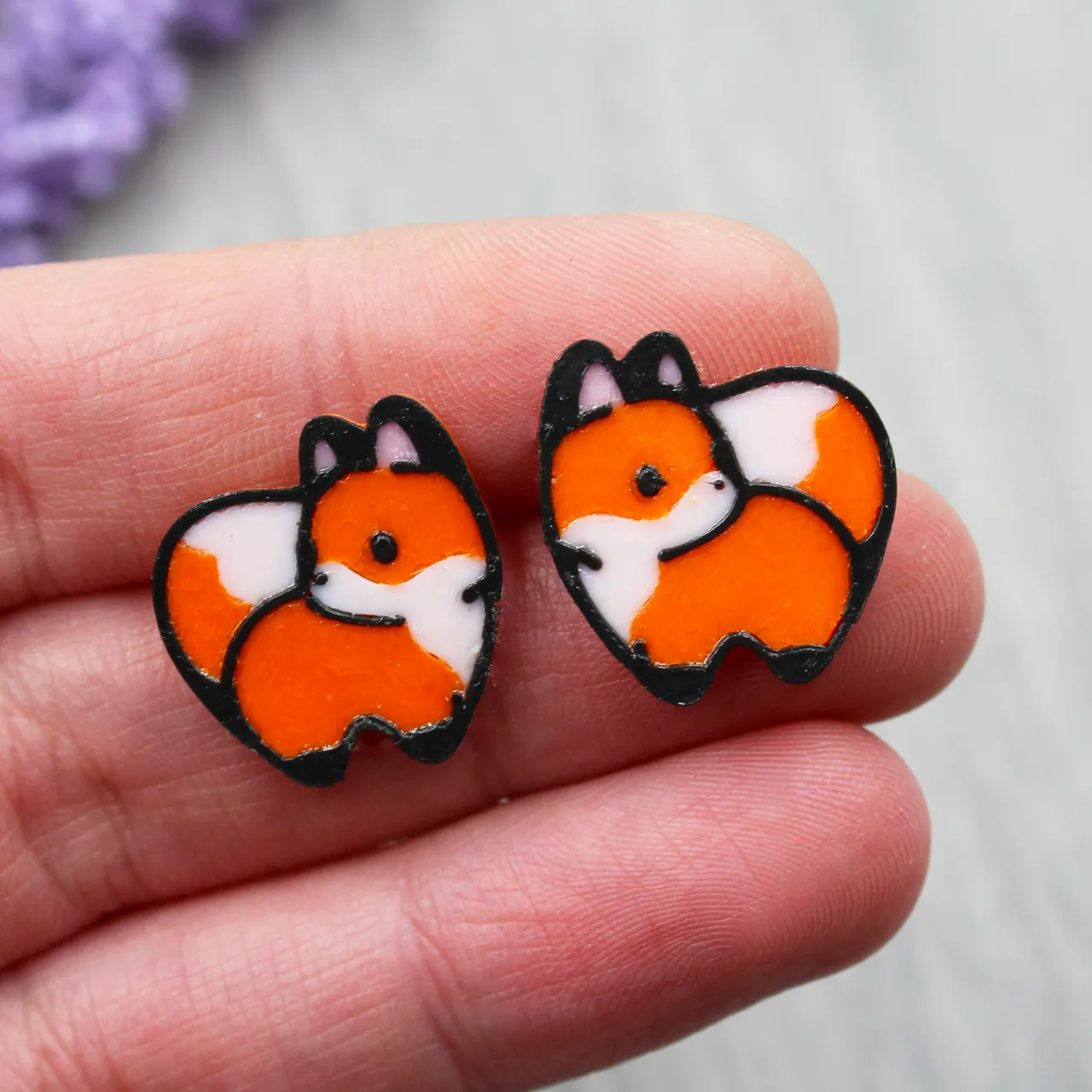 Cute Fox Mini Earrings view 2