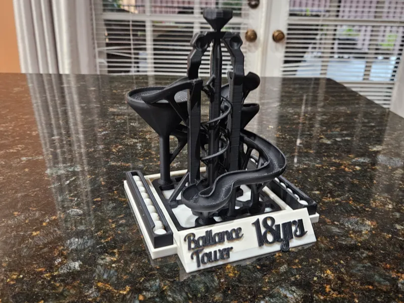 Tower Base (Print-in-Place Marble Run)