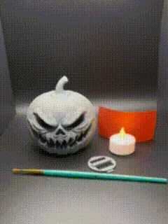 Glowing Jack-O-Lantern view 2