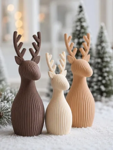 Letrero o emblema decorativo: Christmas Reindeer Set Minimalist Japandi Decor — vista de referencia 2