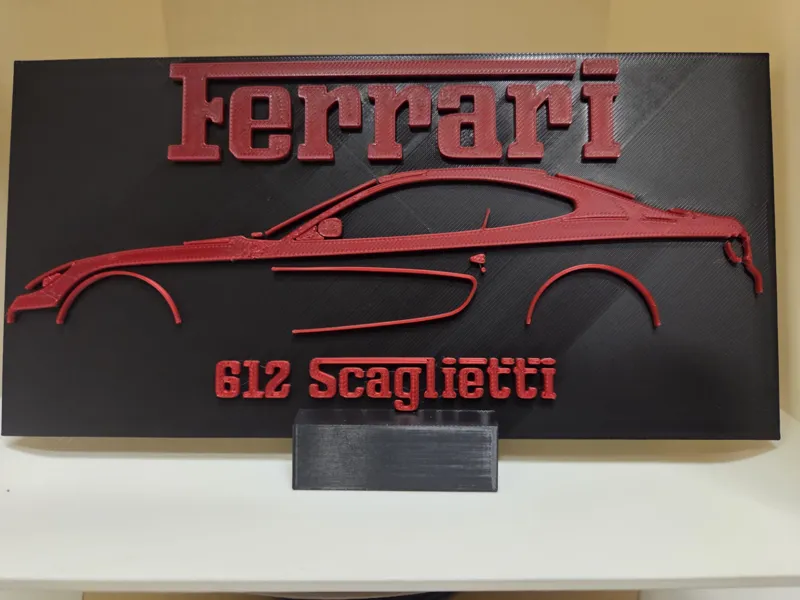 Ferrari 612 Scaglietti - 3D Wall Art & Desk Plaque