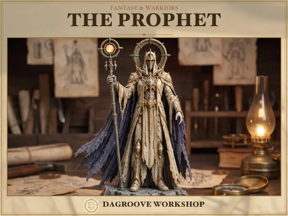 Unwrought Prophet Miniature, DnD Figure - Free 3D Print Model - MakerWorld