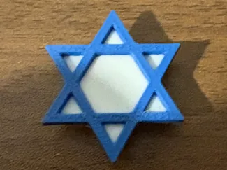 star of david croc charm