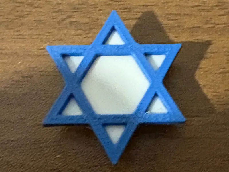star of david croc charm