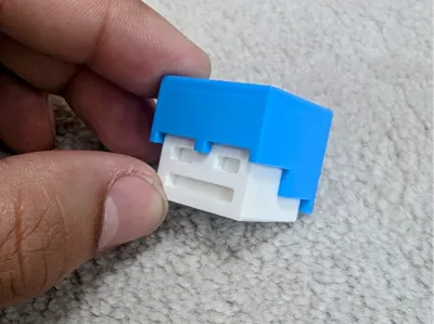 Minecraft Diamond Helmet for Articulated Skeleton 