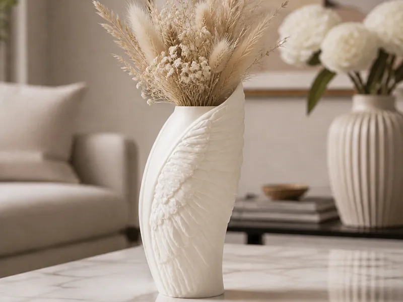 Angel Wings Vase - Elegant Decorative Piece