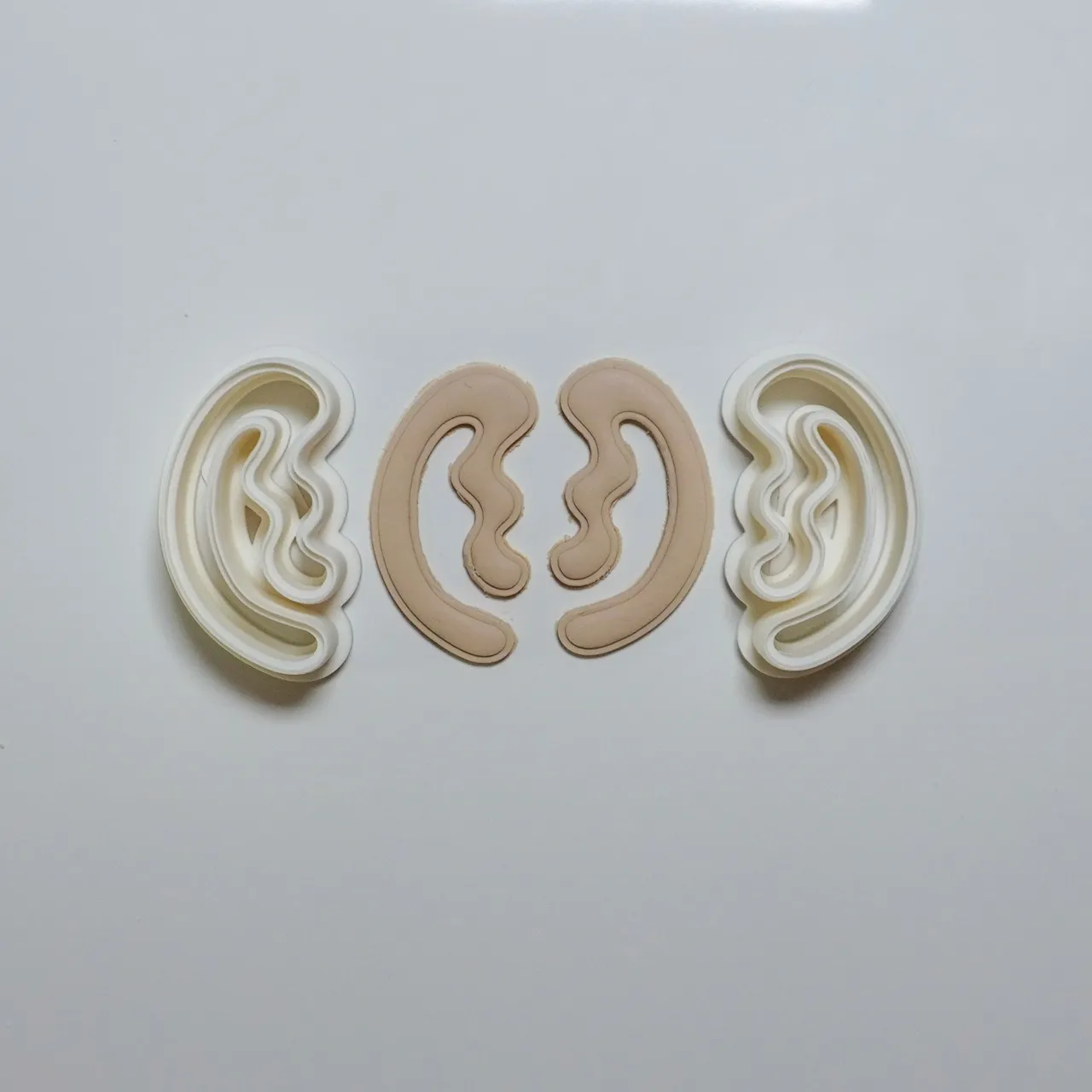 Abstract Organic Polymer Clay Cutter Earrings view 2