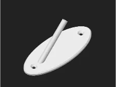 Small flag base for wall