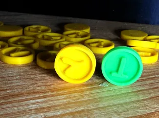 Fichas para juegos con caja de almacenamiento.