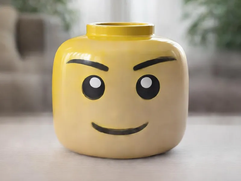 Vaso per fiori fatto di mattoncini