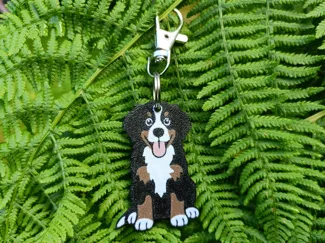 Bernese Mountain Dog Keychain