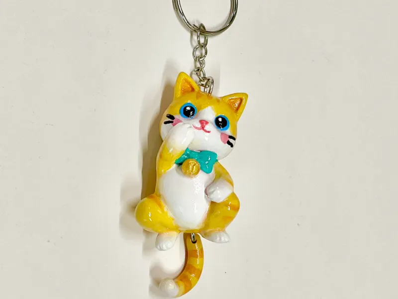 Cute cat keychain