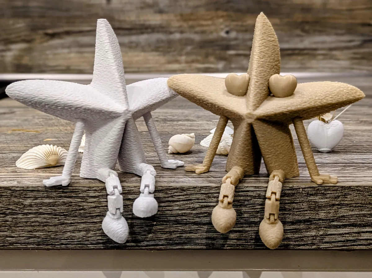Articulated Starfish with Optional Heart Eyes - Free 3D Print Model ...