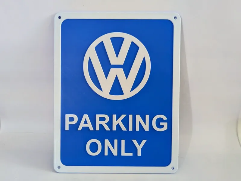 Volkswagen vw parking only sign