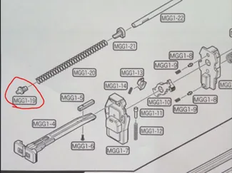 Tokyo Marui MP7 GBBR MGG1-19 part