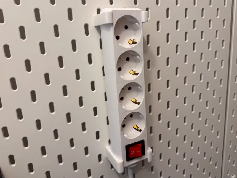 IKEA SKADIS power strip mount