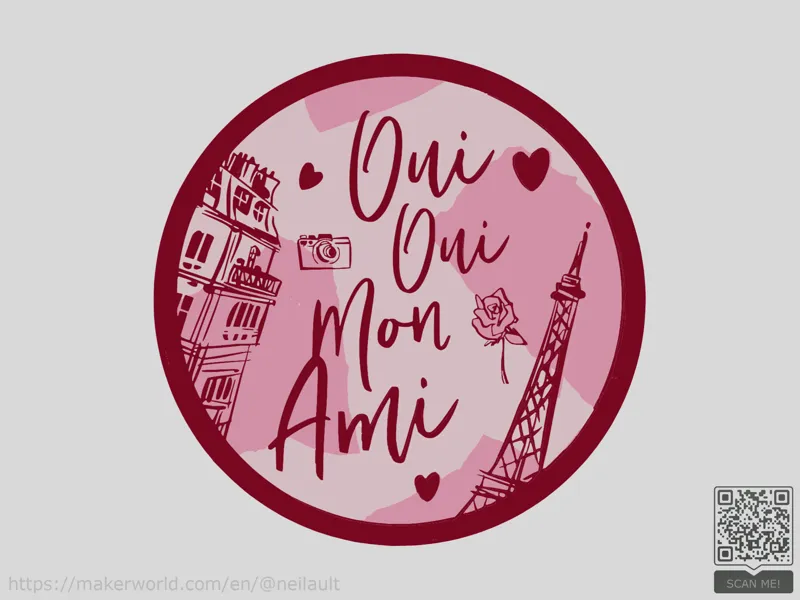 Emily in Paris 'Oui Oui Mon Ami' Coaster
