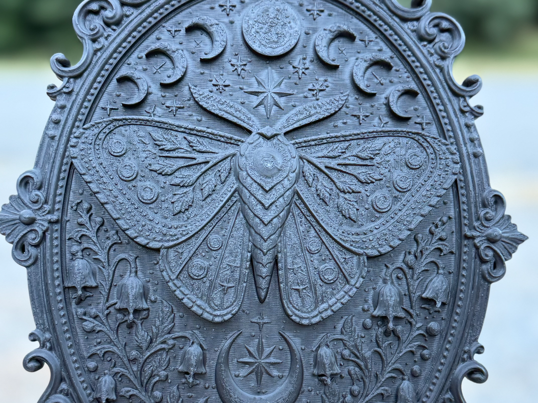 Moth and Moon Phases Frame - 3D printed Decor, in stock in India