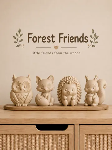 Figura decorativa: Cute forest friends figure pack — vista de referencia 2