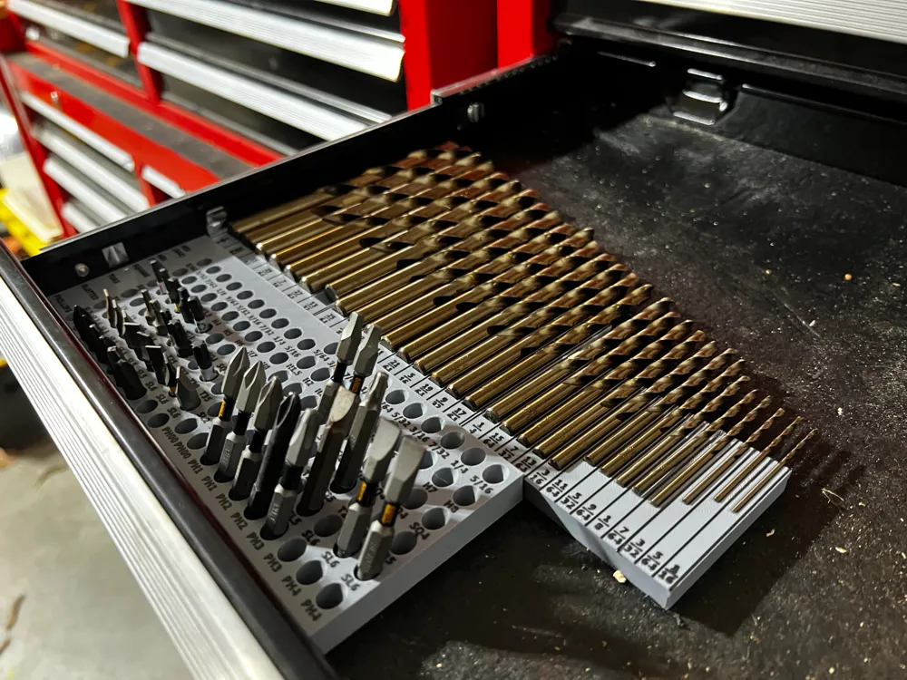 Drill Bit Toolbox Organizer - 29 Bit Capacity by Azeroth Corner ...
