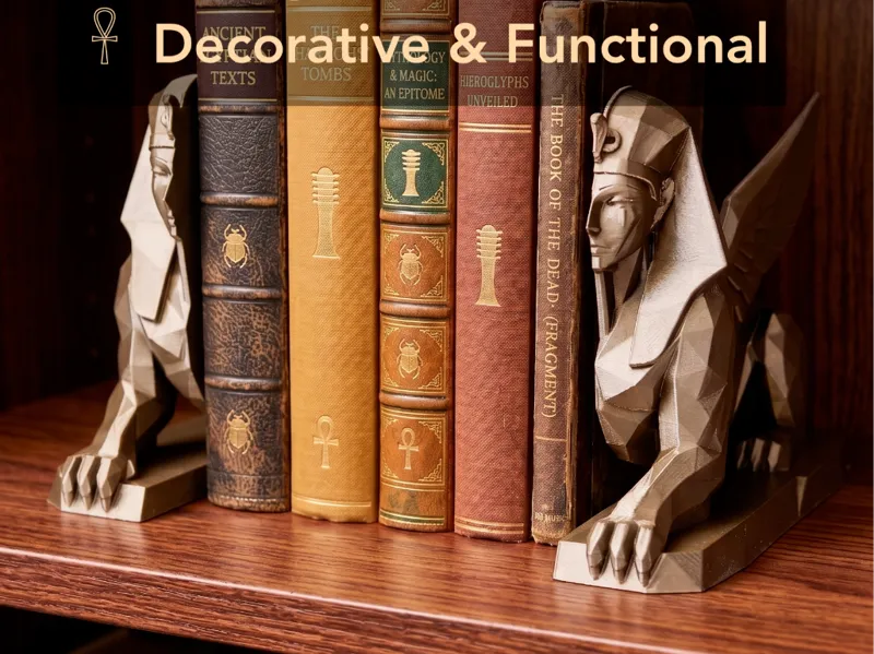 Egyptian Sphinx Bookends – Magnetic & Support-Free