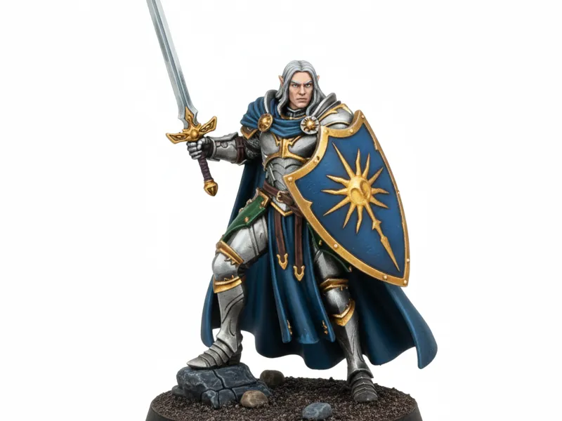 D&D Miniature: Male Elf Knight