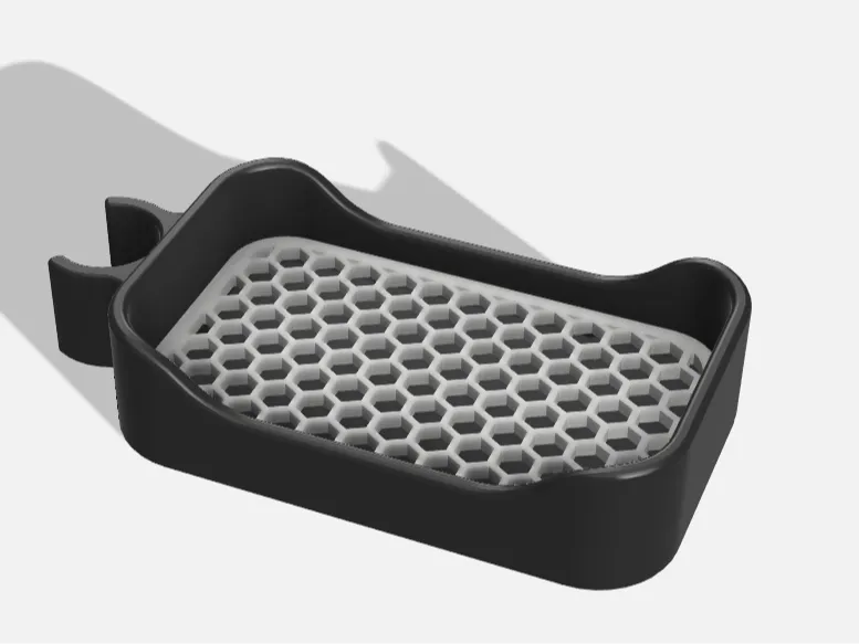 Porte-savon minimaliste pour barre de douche Ø22mm