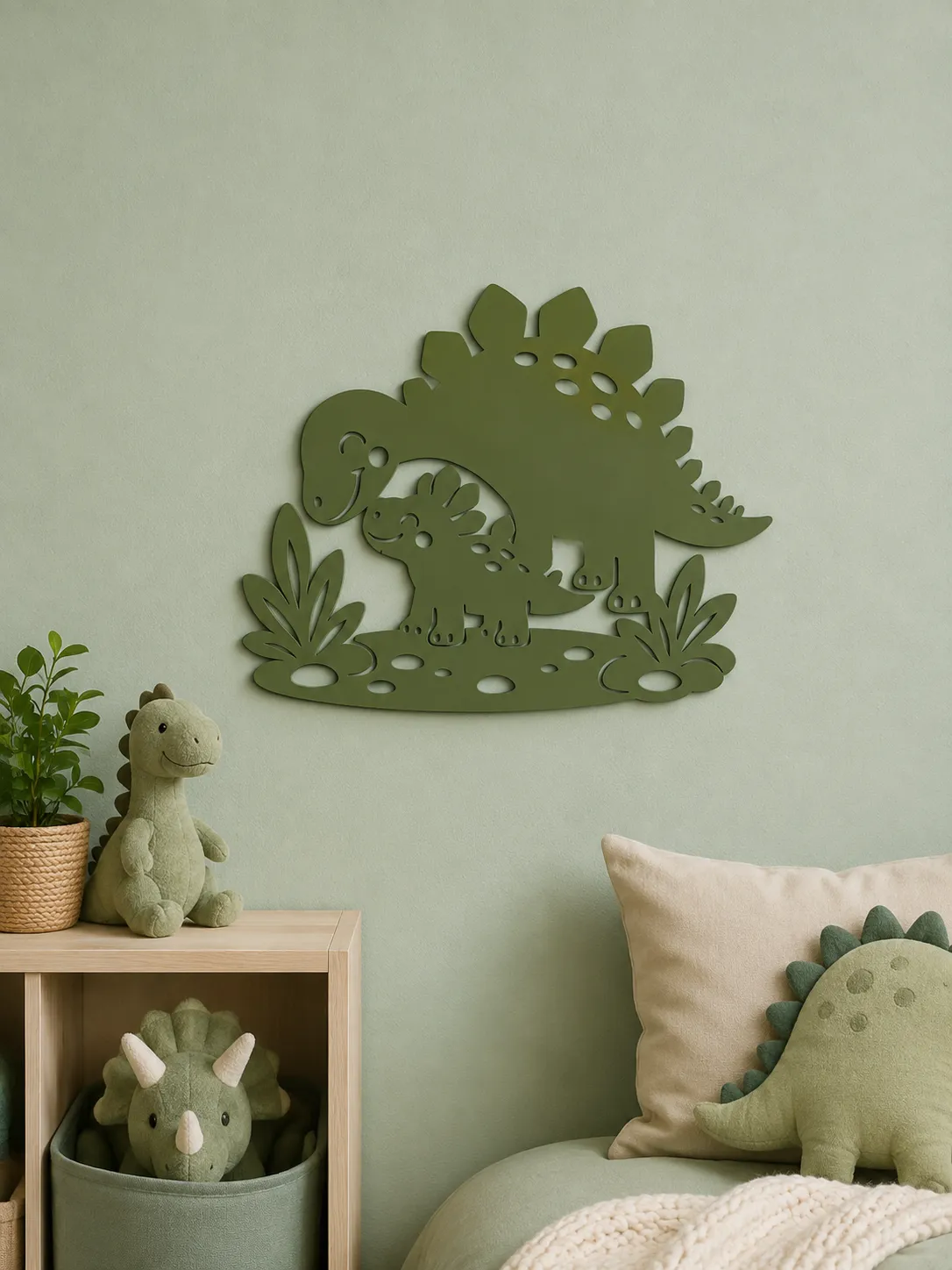 Wall art set : Dino with baby view 4