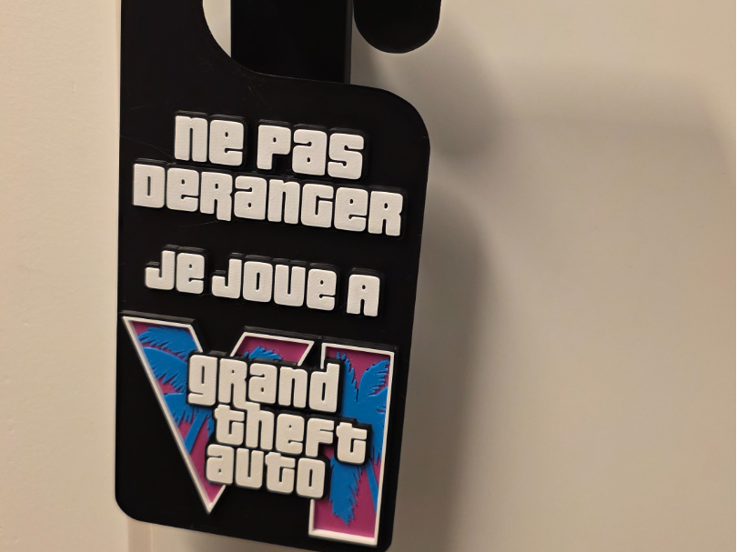 Panneau de porte – Ne pas déranger je joue à GTA 6 3D model