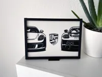 Porsche GT Picture Frame by Denka Designs
