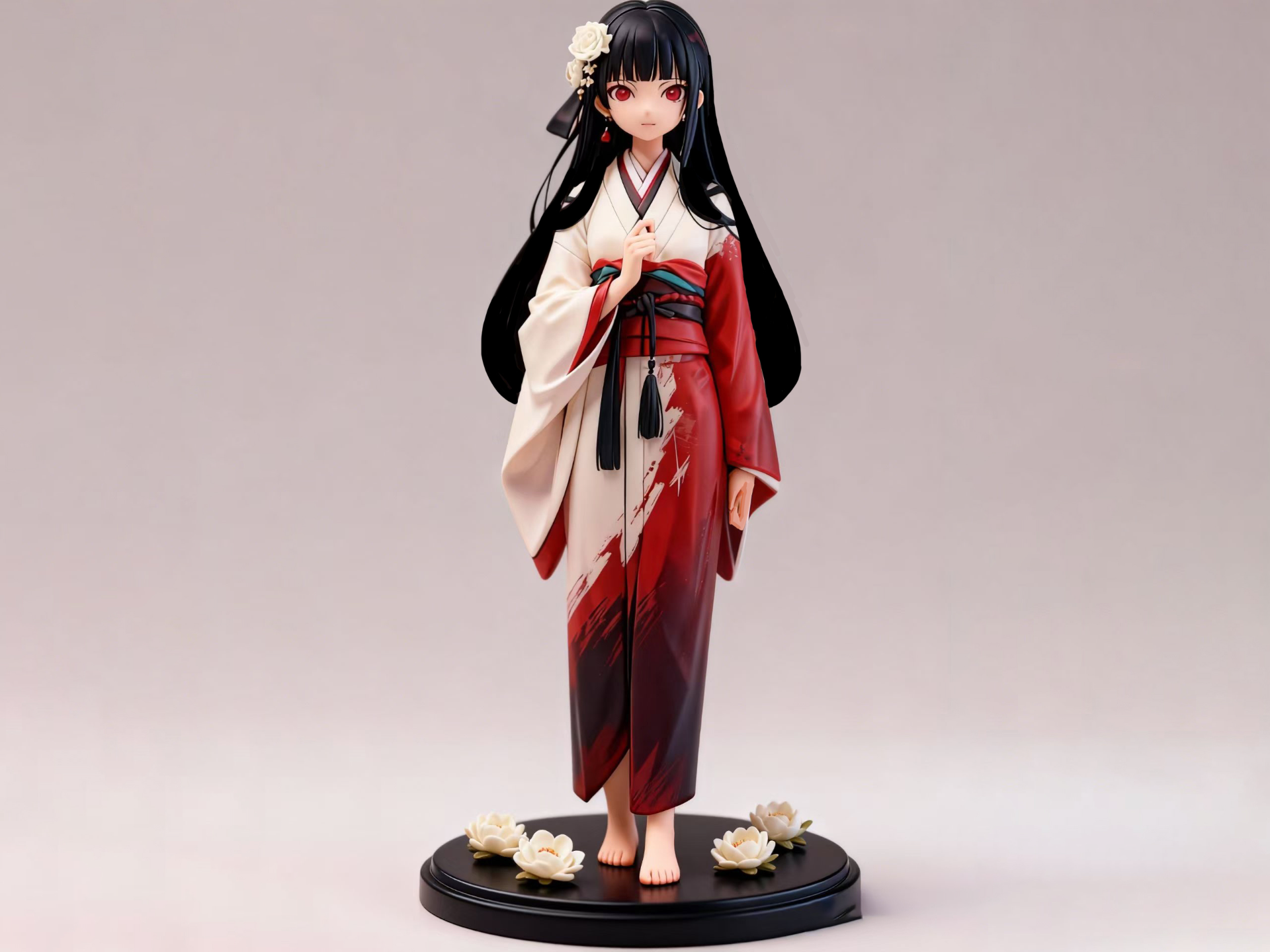 Miniatura 2 do modelo 3D 《地狱少女》阎魔爱 站姿 手办 高24cm 多色打印 AMS 已分件 易上色
