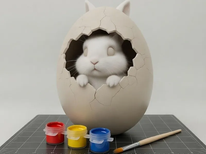 Easter bunny egg painting 
