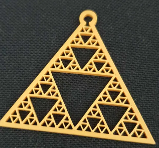 Sierpiński triangle earrings beauty of mathematics