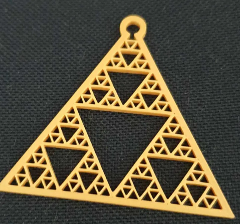 Sierpiński triangle earrings beauty of mathematics