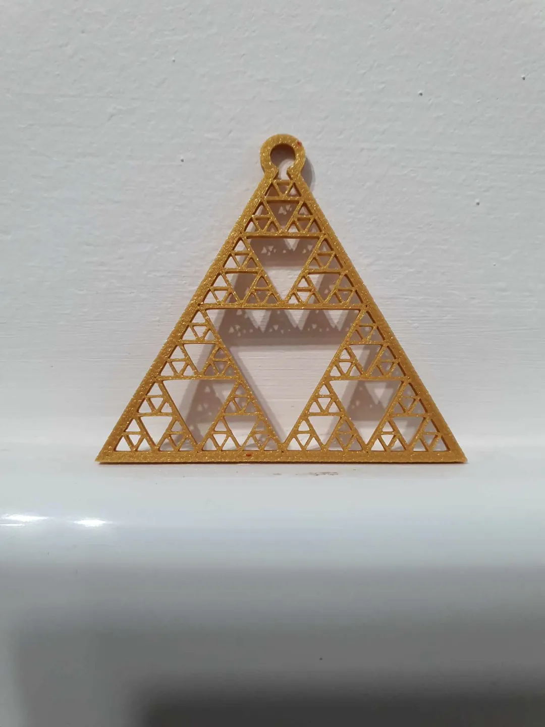 Sierpiński triangle earrings beauty of mathematics view 3