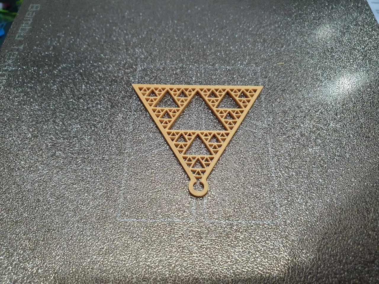 Sierpiński triangle earrings beauty of mathematics view 4