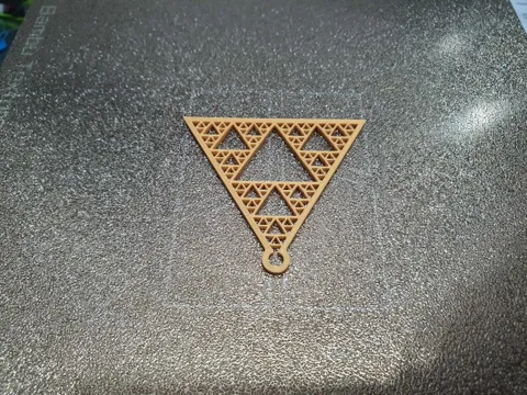 Sierpiński triangle earrings beauty of mathematics view 4