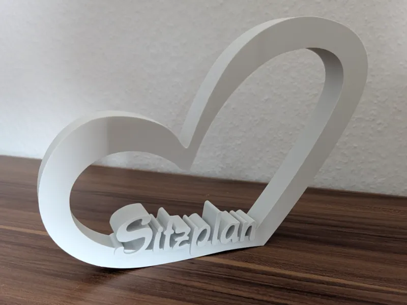 Heart seating plan / Sitzplan Herz