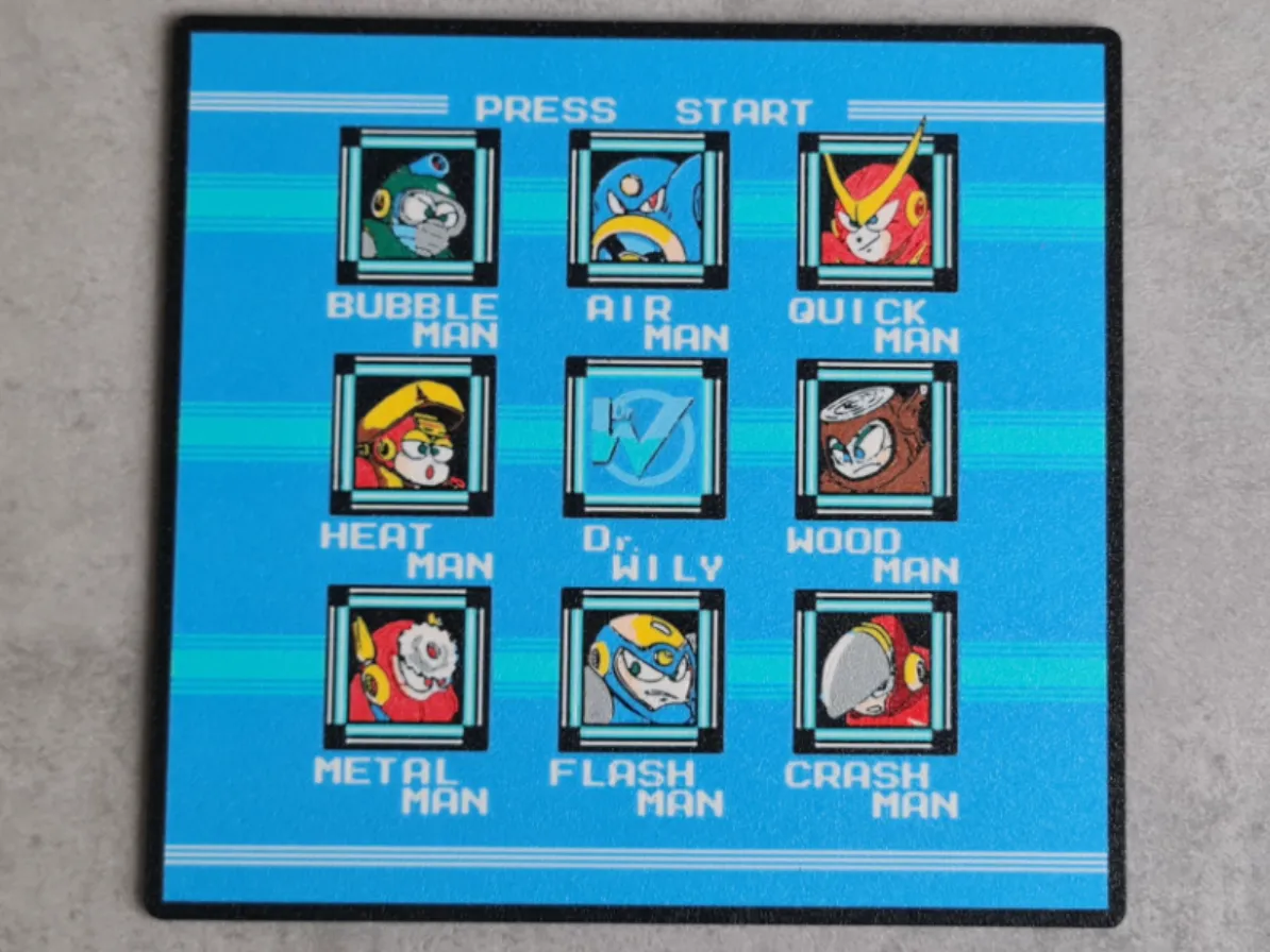 Mega Man 2 Character select Art - Free 3D Print Model - MakerWorld