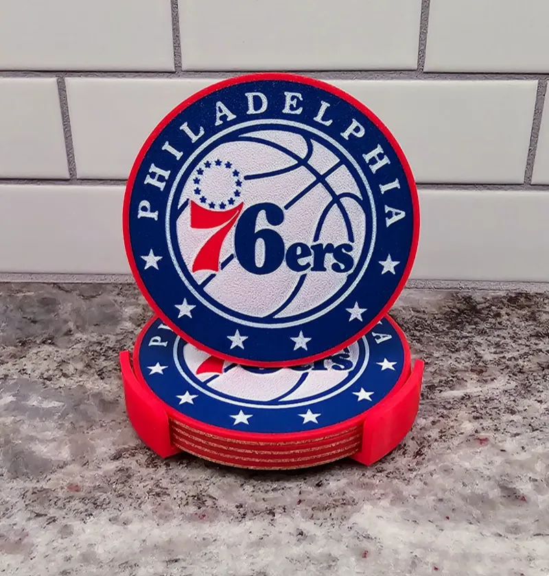 Philadelphia Basketball Coaster Set.