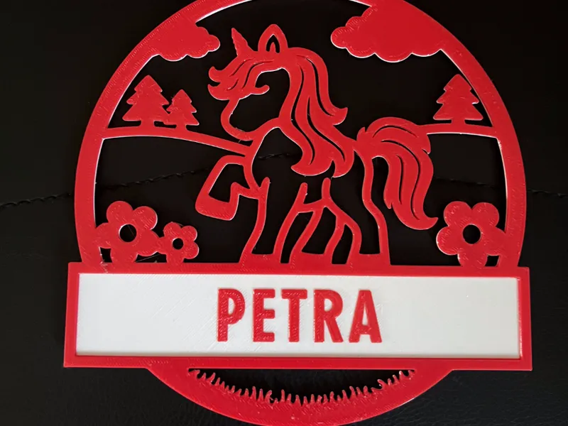 Kids Customizable Name door sign Unicorn