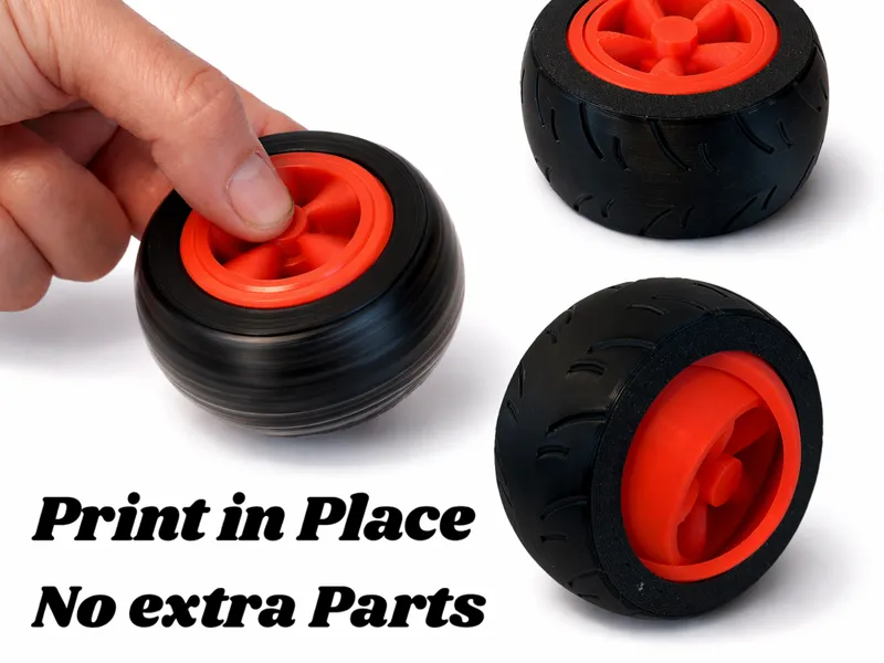 Muscle Car Tire & Wheel Gyro Spinner Fidget Toy